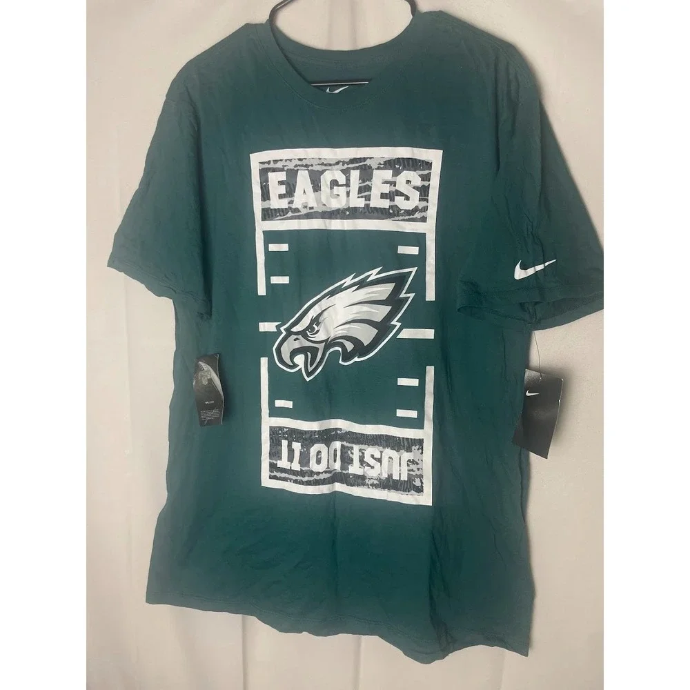 Nike Philadelphia Eagles NFL Football Men's T Shirt Green Size XL Brand New‎